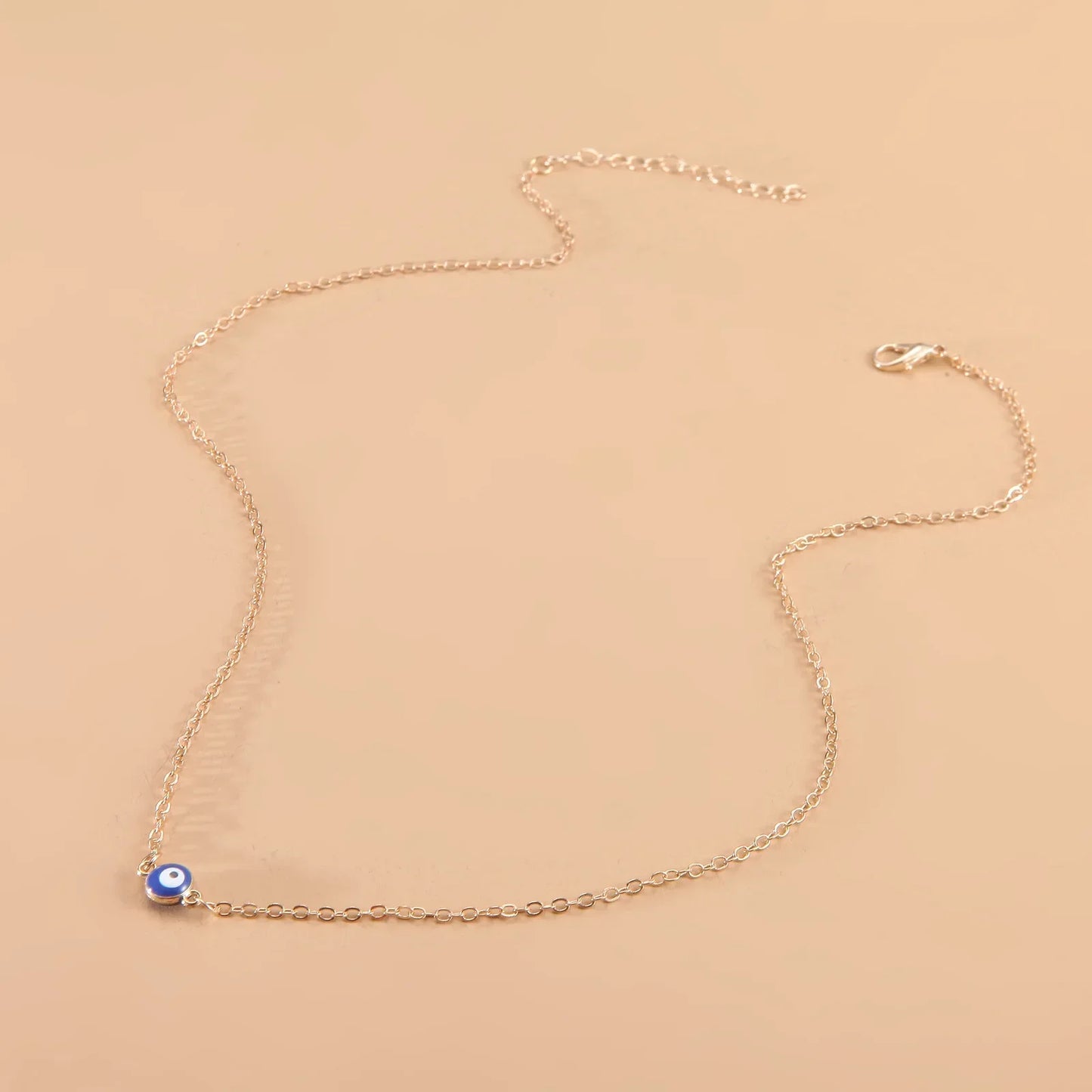 2024 new Turkey Evil Eye Necklace for Women Blue Eye Stainless Steel Chain Choker Clavicle Chain Ethnic Lucky Ear Jewelry Gifts