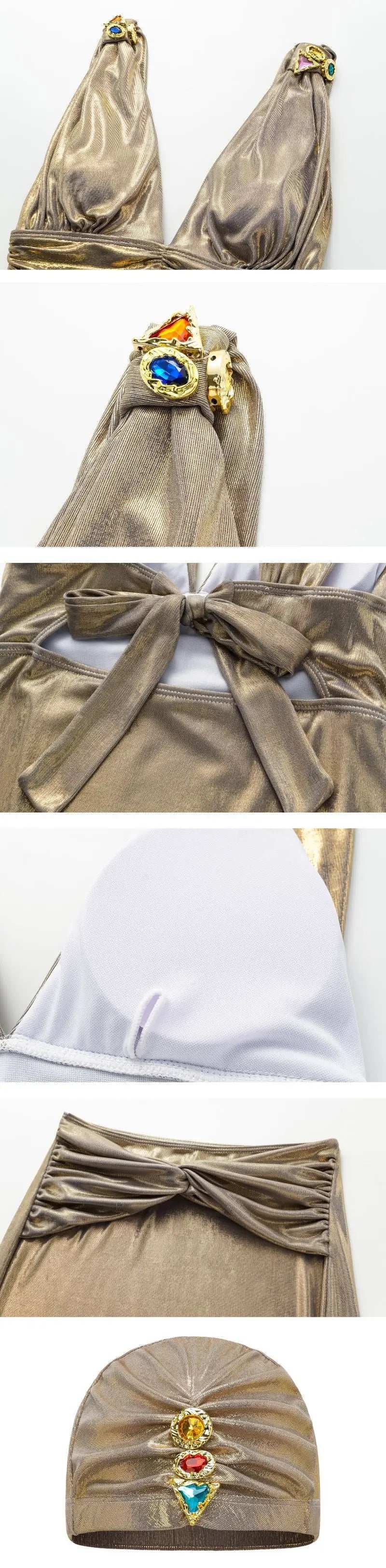 2025 3D Flower Bikini Bandage Swimsuit High Waist Swimwear for Women Brazilian Bikini 3 Pics Bathing Suits Summer Female