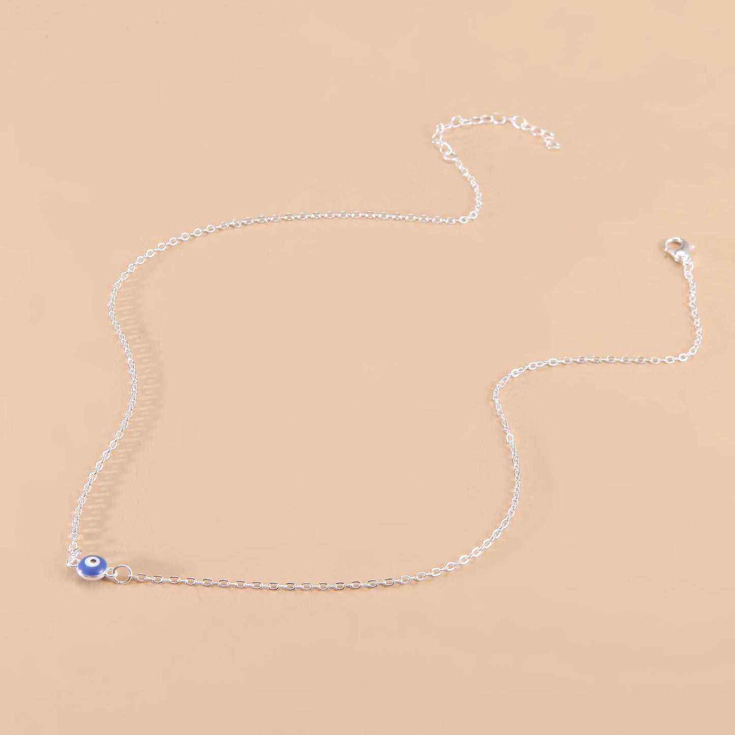 2024 new Turkey Evil Eye Necklace for Women Blue Eye Stainless Steel Chain Choker Clavicle Chain Ethnic Lucky Ear Jewelry Gifts
