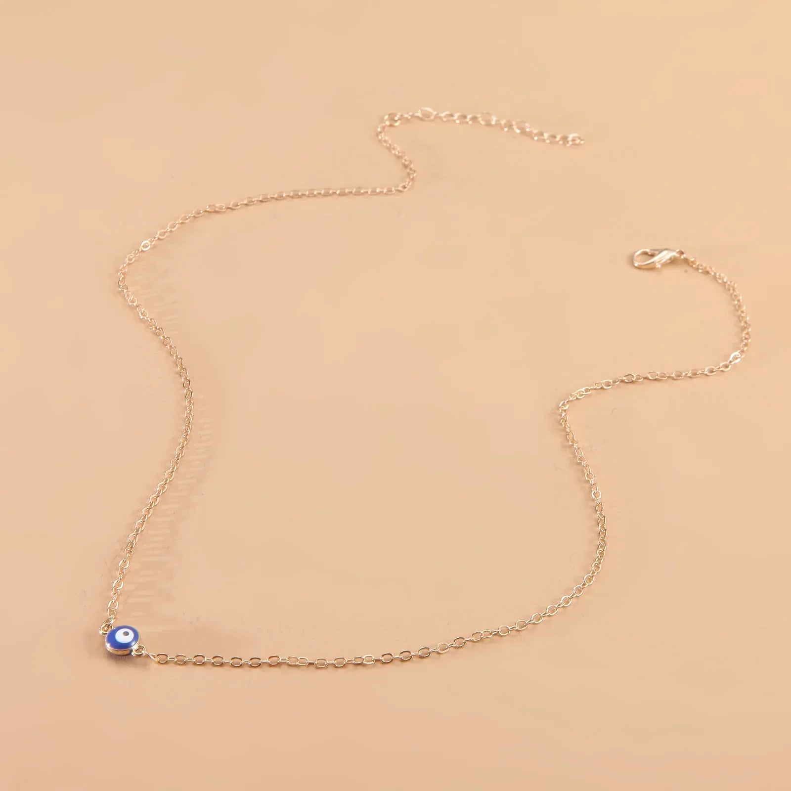 2024 new Turkey Evil Eye Necklace for Women Blue Eye Stainless Steel Chain Choker Clavicle Chain Ethnic Lucky Ear Jewelry Gifts