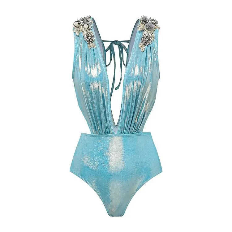 2025 3D Flower Bikini Bandage Swimsuit High Waist Swimwear for Women Brazilian Bikini 3 Pics Bathing Suits Summer Female