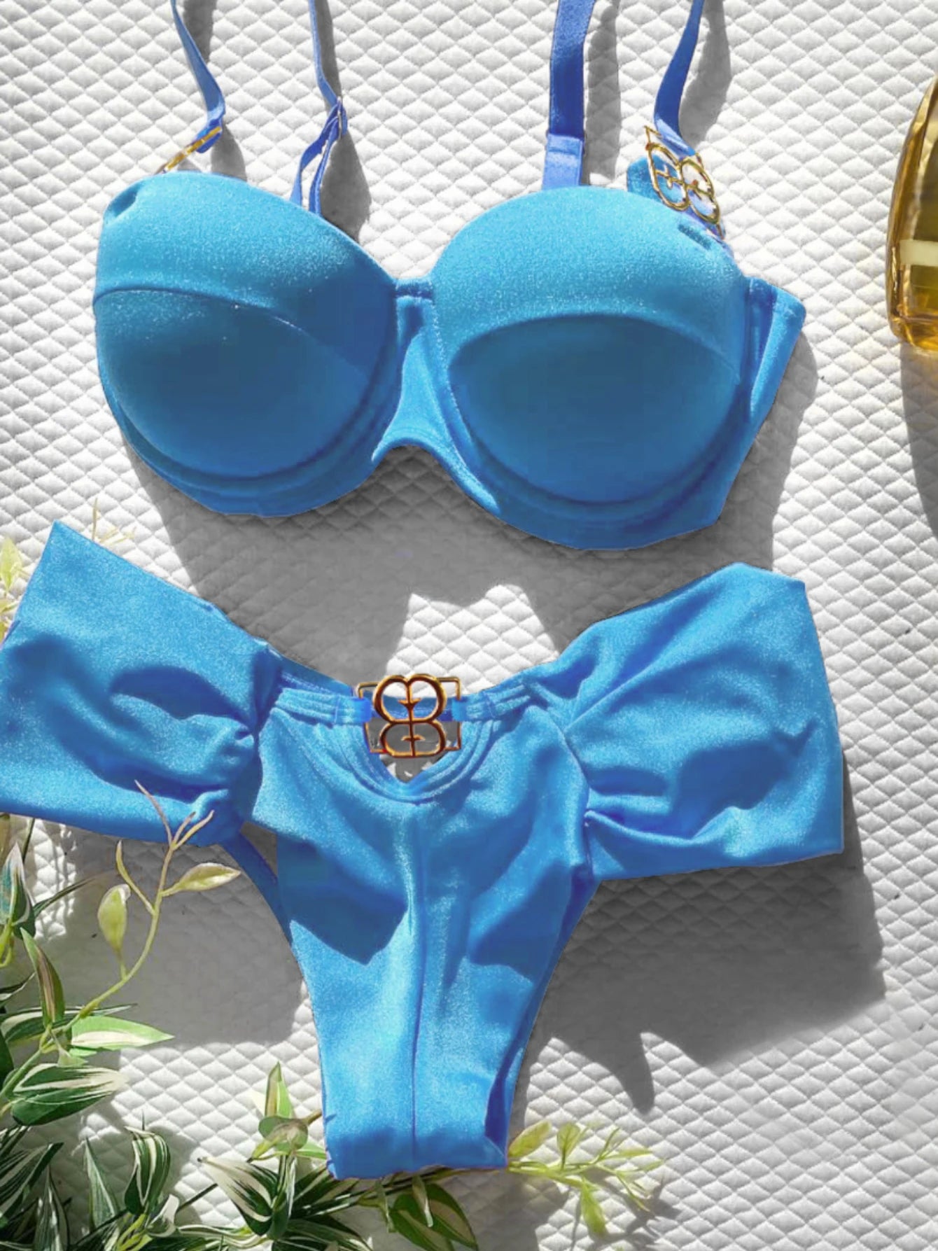 2024 Sexy Leaf Print Bikini Female Swimsuit Women Swimwear Thong Push Up Bikinis Set High Waist Swimming Suits for Bathing Suit