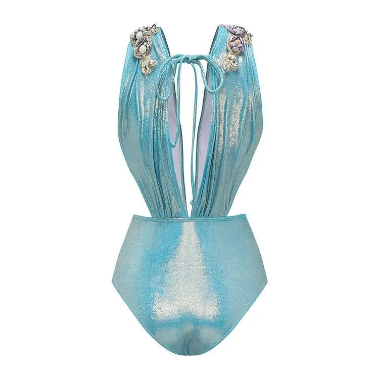 2025 3D Flower Bikini Bandage Swimsuit High Waist Swimwear for Women Brazilian Bikini 3 Pics Bathing Suits Summer Female