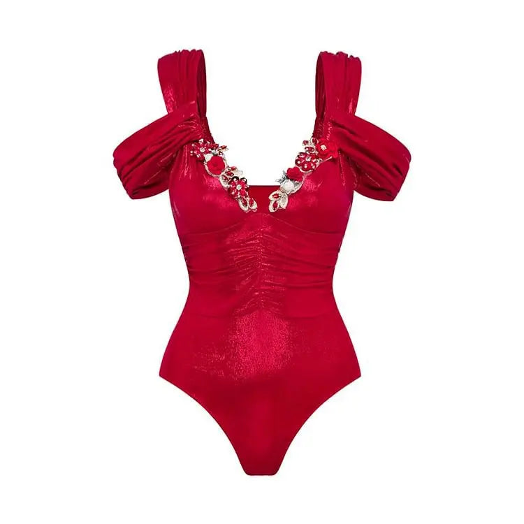 2025 3D Flower Bikini Bandage Swimsuit High Waist Swimwear for Women Brazilian Bikini 3 Pics Bathing Suits Summer Female